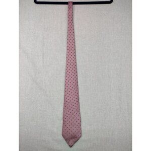 Andhurst All Silk Men's Pink Tie with Blue Light Yellow Paisley Design Necktie